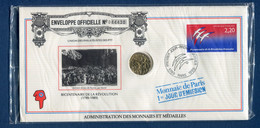 France - FDC - Premier Jour - Bicentenaire De La République - Monnaie De Paris - 1989 - 1980-1989