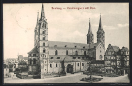 AK Bamberg, Carolinenplatz Mit Dom  - Bamberg