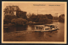 AK Hamburg-Uhlenhorst, Alsterpartie Bei Bellevue, Schiff  - Noord