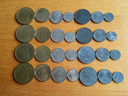 Denmark Set Of 7 Coins 2+1 Krona 25+10+5+2+1 öre Price For One Set - Denmark