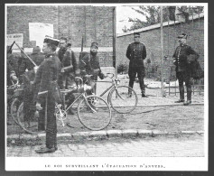 1925  - BELGIQUE . ANVERS . LE ROI ALBERT SURVEILLANT L EVACUATION . 4B233 - Non Classés