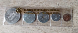 Denmark Set Of 5 Coins 5+1 Krona 25+10+5 Ore 1976 UNC - Denmark