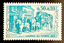 1973 FRANCE N 1749 - JOURNEE DU TIMBRE POSTE AUX CHEVAUX - NEUF** - Unused Stamps