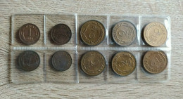Denmark Lot 10 Coins 2+1 Ore 1960,1962, 1963, 1964,1965, 1966 Bronze Greenland - Dinamarca