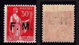 France - Franchise Militaire Timbre FM Neuf** Du N°7a 50c Rouge Paix 283 Type 3 - Sellos De Franquicias Militares