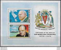 1974 British Antartic Territory Churchill 1MS MNH SG N. MS 63 - Otros & Sin Clasificación