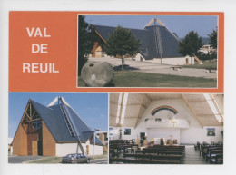 Val De Reuil : L'église (cp Vierge Multivues N°616/27 Dubray - Paroisse Saint Jean - Other & Unclassified