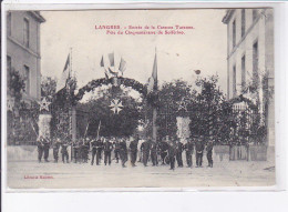 LANGRES: Entrée De La Caserne Turenne, Fête Du Cinquantenaire De Solférino - Très Bon état - Langres