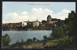 AK Lychen, Ortsansicht über Den Stadtsee  - Lychen