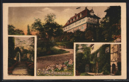 AK Arensburg, Das Schloss Mit Treppenaufgang Und Schlosshof  - Other & Unclassified