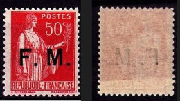 France - Franchise Militaire Timbre FM Neuf** Du N°7a 50c Rouge Paix 283 Type 3 - Sellos De Franquicias Militares