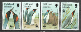 Falkland Islands 1991 Mi 538-541 MNH WWF PENGUINS - Neufs