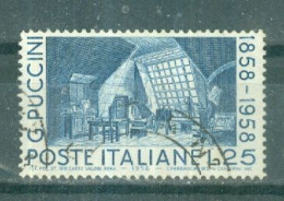 ITALIE - N°760 Obliéré - Centenaire De La Mort Du Compositeur Giacomo Puccini. - 1946-60: Gebraucht