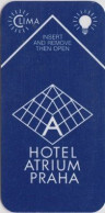 REPUBBLICA CECA  KEY HOTEL    Atrium Praha - Hotel Keycards