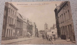 CPA - BRAINE-LE-COMTE - Rue De Bruxelles , Vue Du Haut - +:/- Années 1915 - Animée - Vierge - Braine-le-Comte