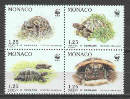 Monaco 1991 Mi 2046-2049 MNH WWF TURTLES - Ungebraucht