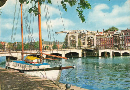 PAYS-BAS - Amsterdam - Pont Maigre Sur L'Amstel - Bateaux - Vue Sur Le Pont - Carte Postale Ancienne - Amsterdam