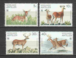 Netherlands Antilles 1992 Mi 739-742 MNH WWF DEER - Nuovi