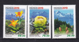 KYRGYZSTAN-2019-  -FLOWERS--MNH - Other & Unclassified
