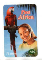 Perroquet Parrot Oiseau First Africa  Carte Prépayée France  Card  Karte (W 667) - Autres & Non Classés