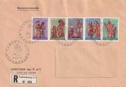 Recommandé Luxembourg 2t N°424 CARITAS DIRECTION DES P ET T OFFICE DES TIMBRES - Stamped Stationery
