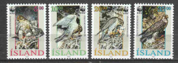 Iceland Island 1992 Mi 776-779 MNH WWF BIRDS OF PREY - Nuovi