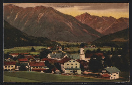 AK Fischbachau, Ortsansicht Gegen Bergpanorama  - Autres & Non Classés