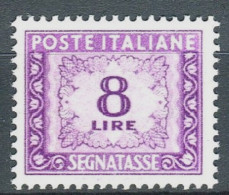 REPUBBLICA 1949-52 SEGNATASSE STELLE 8 LIRE ** MNH  BEN CENTRATO - Eilpost/Rohrpost