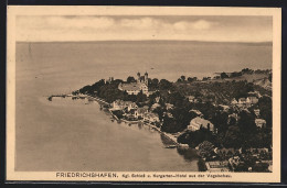 AK Friedrichshafen, Kgl. Schloss Und Kurgarten-Hotel Aus Der Vogelschau  - Friedrichshafen