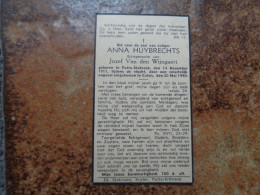 Doodsprentje/Bidprentje  Oorlog  ANNA HUYBRECHTS  Putte 1911-1940 Tijdens De Vlucht Te Calais (Van Den Wijngaert) - Religion & Esotérisme