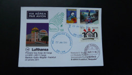 Premier Vol First Flight Manaus Brazil To Frankfurt MD11 Cargo Lufthansa 2011 - Lettres & Documents