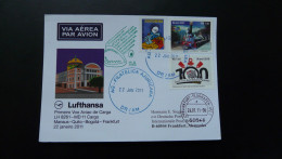 Premier Vol First Flight Manaus Brazil To Frankfurt MD11 Cargo Lufthansa 2011 - Storia Postale