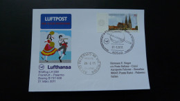 Premier Vol First Flight Frankurt To Palermo Italia Boeing 737 Lufthansa 2011 - First Flight Covers