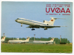 QSL - URSS - Avion TU 154 - Radio-amateur