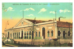 BARREIRO, Setúbal - Oficinas Do Caminho De Ferro Do Sul E Sueste, 1910 -   (2 Scans) - Setúbal