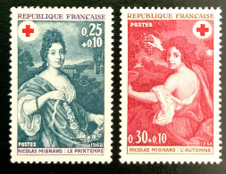 1968 FRANCE N 1580 / 1581 - CROIX ROUGE - NICOLAS MIGNARD LE PRINTEMPS / L' AUTOMNE - NEUF** - Neufs