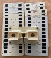 Lot De 10 Vues Stéréoscopiques Lestrade Et Visionneuse Lestrade - Stereoscopes - Side-by-side Viewers