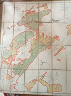 Franche-Comté  Plan Des Forets Environ Levier Carte Entoilée Société Forestière - Geographische Kaarten