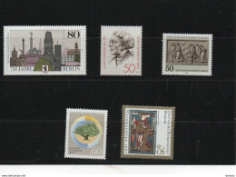 BERLIN 1987  Yvert 733 + 740 + 745 + 747 + 758 NEUF** MNH Cote : 9,40 Euros - Nuovi