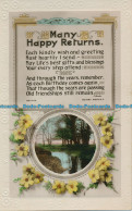 R147495 Greetings. Many Happy Returns. Poem. Rotary. RP - Monde