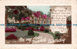 R145445 Greetings. For My Dear Friends Birthday. House And Garden. RP. 1927 - Monde