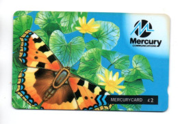 Papillon Butterfly Télécarte Mercury Royaume-Uni Angleterre Phonecard  (W 702) - Mercury Communications & Paytelco