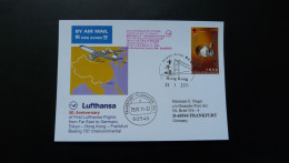 Vol Special Flight 50 Years Route Hong Kong Frankfurt Airbus A380 Lufthansa 2011 - Covers & Documents
