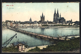 AK Köln, Panoramablick über Den Rhein  - Koeln