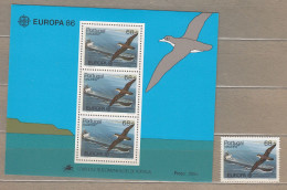 EUROPA CEPT 1986 Portugal Madeira Birds Ships Mi 106 Bl 7 MNH(**) #Fauna847 - Other & Unclassified