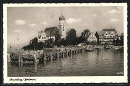 AK Wasserburg /Bodensee, Landungssteg An Der Kirche  - Wasserburg (Bodensee)