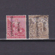 BECHUANALAND 1893, SG# 38-39, QV, 'Hope' Seated, MH/Used - 1885-1895 Kolonie Van De Kroon