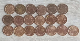 Denmark Lot Of 19 Coins 25 öre 1990-2008 All Years Different - Danemark