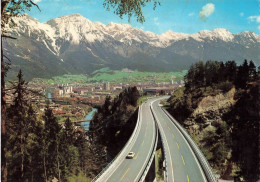 AUTRICHE - Alpenstadt Innsbruck - Blick Vom Bergisel Auf Brenner-Autobahn ... - Colorisé - Carte Postale Ancienne - Innsbruck