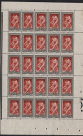 France Feuilles N°185 30c Jeux Olypiques Paris 1924 Feuille De 25 Timbres Qualité:** Cote:750 - Feuilles Complètes